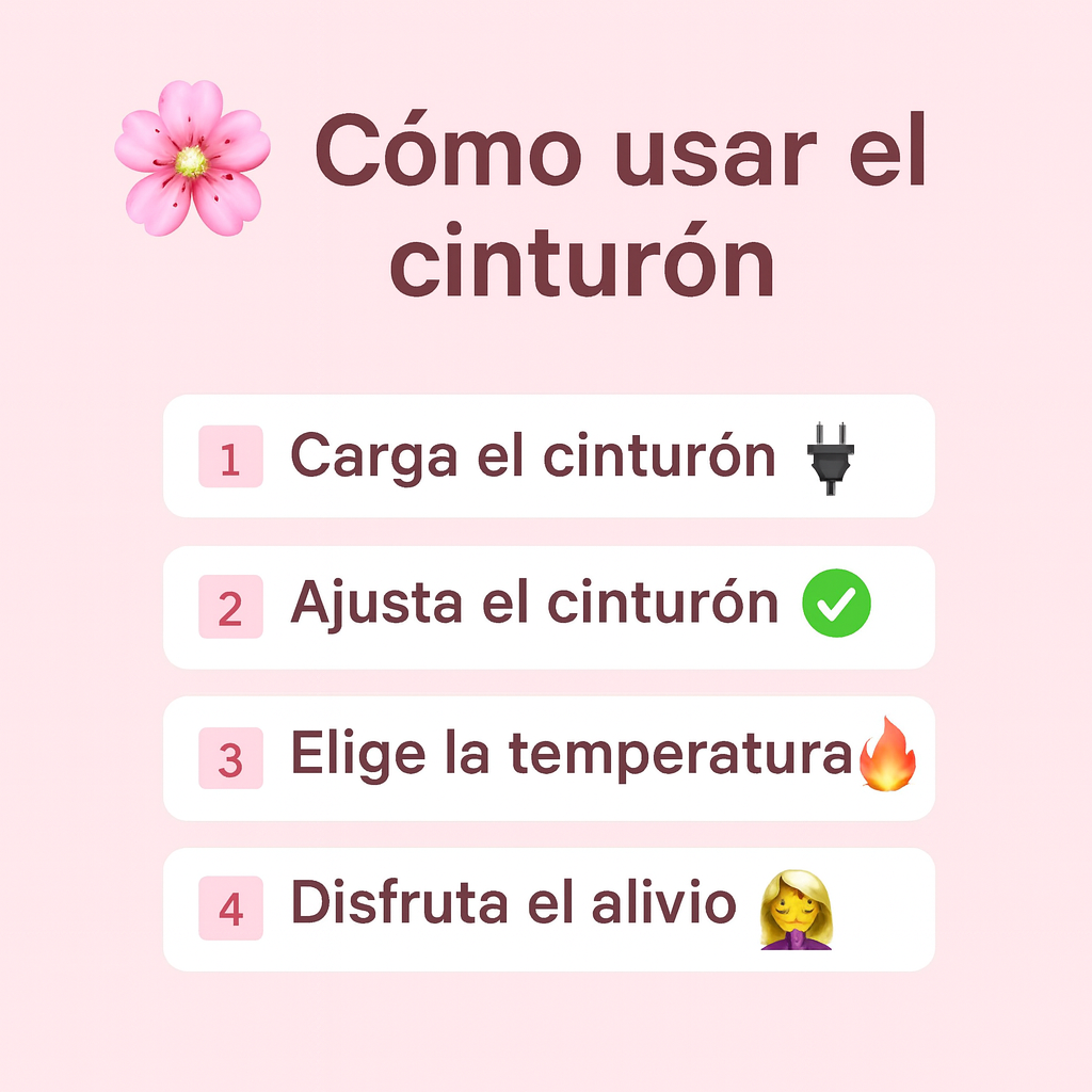 💆♀️💞Cinturón Térmico – Alivia Cólicos Menstruales –Alivio Seguro y Rápido Cada Mes