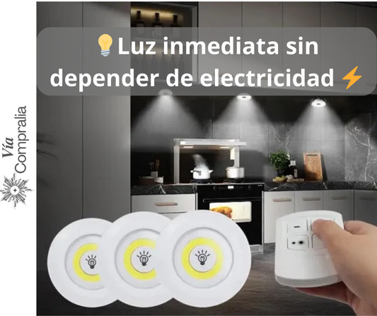 💡Kit 6 Luces LED a Pilas AAA + Control Remoto