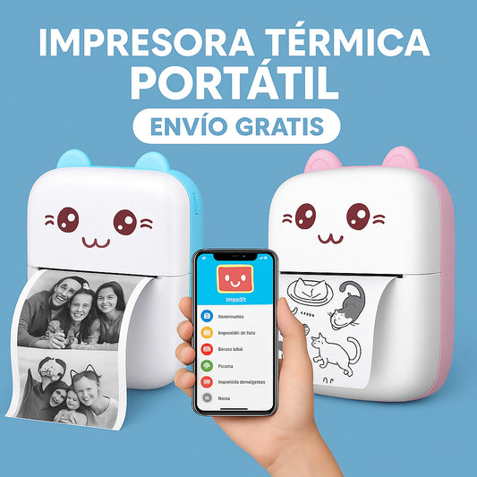 🐱MiniPrinter Bluetooth – Imprime sin tinta –Organiza y crea en minutos cada día