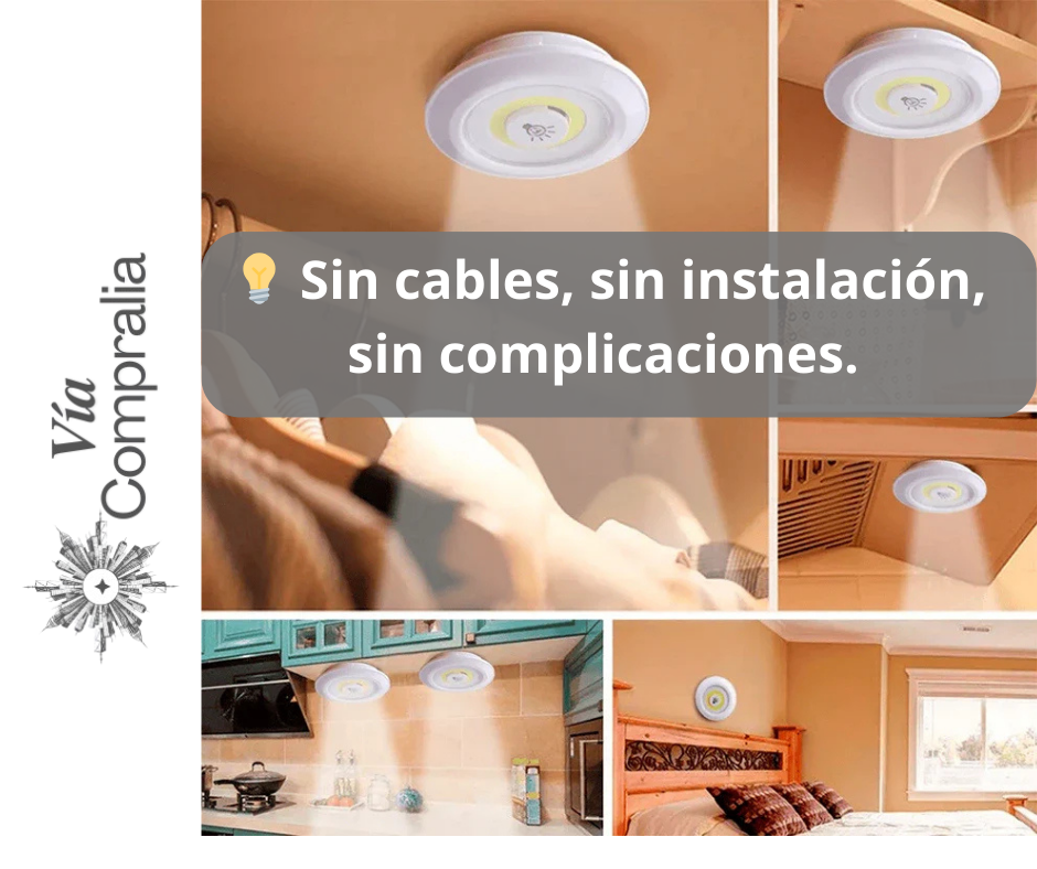 💡Kit 6 Luces LED a Pilas AAA + Control Remoto