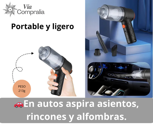 🌀 ASPIRADORA PORTÁTIL 2 en 1: ASPIRA + SOPLA