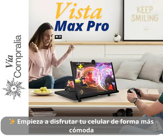 📱VistaMax Pro – Pantalla Más Grande – Mira Series sin Forzar la Vista en Minutos