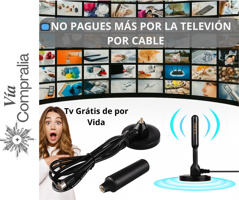📺Antena Digital 4K – Capta Canales Gratis – Ahorra en TV Desde el Primer Día