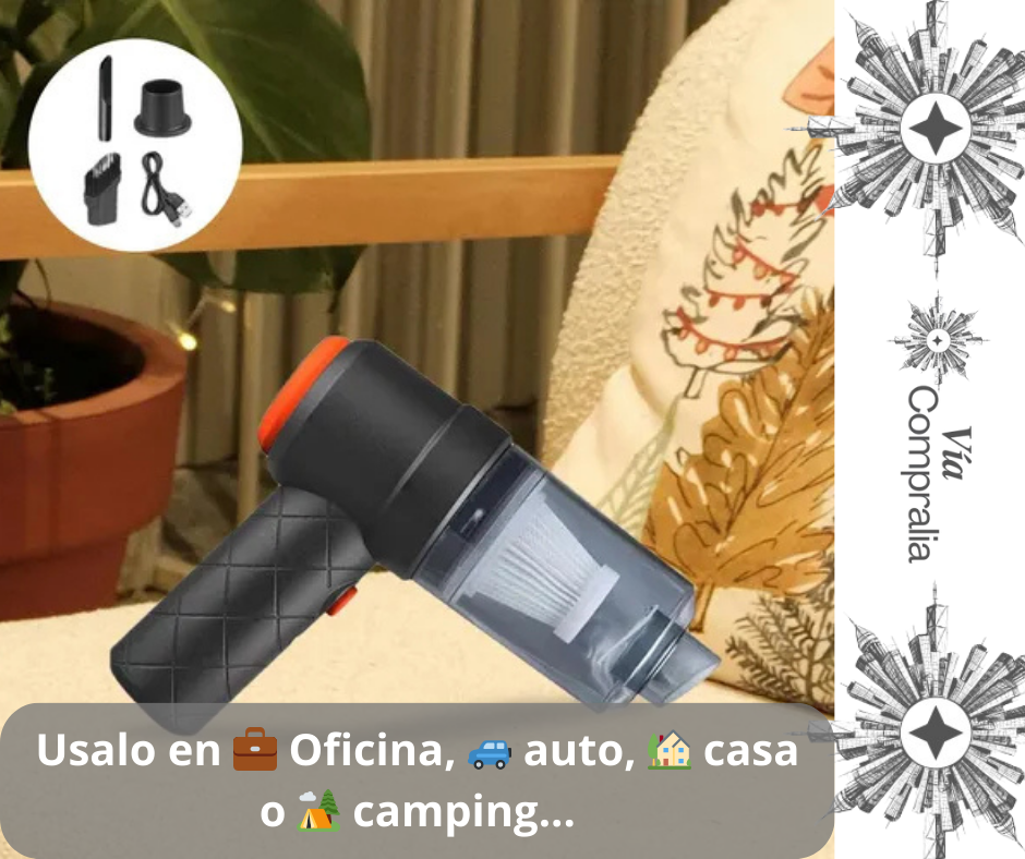 🌀 ASPIRADORA PORTÁTIL 2 en 1: ASPIRA + SOPLA