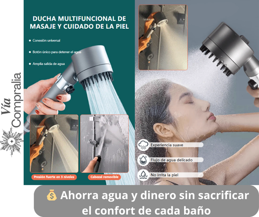 🚿Ducha Multifuncional 4 en 1 – Presión Potente – Ahorra agua sin perder confort desde el primer uso