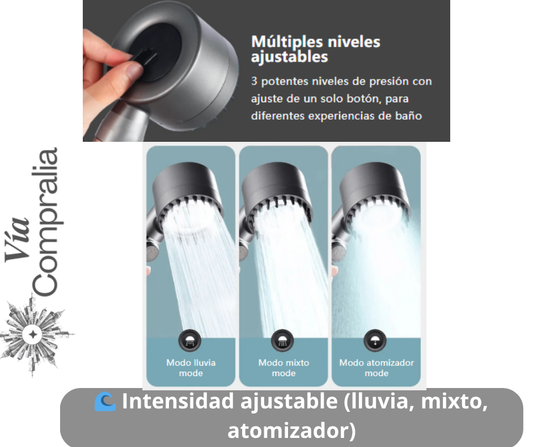 🚿Ducha Multifuncional 4 en 1 – Presión Potente – Ahorra agua sin perder confort desde el primer uso
