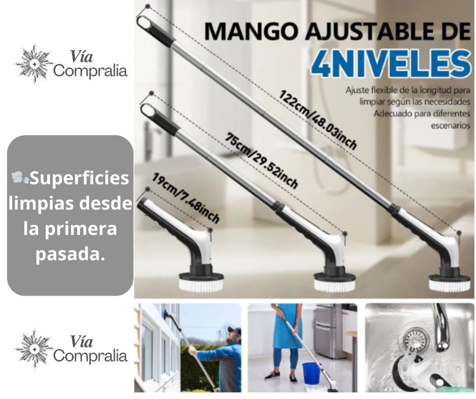 Electric DeepClean 7 en 1 - Cepillo Eléctrico Giratorio –  Limpia sin esfuerzo en minutos