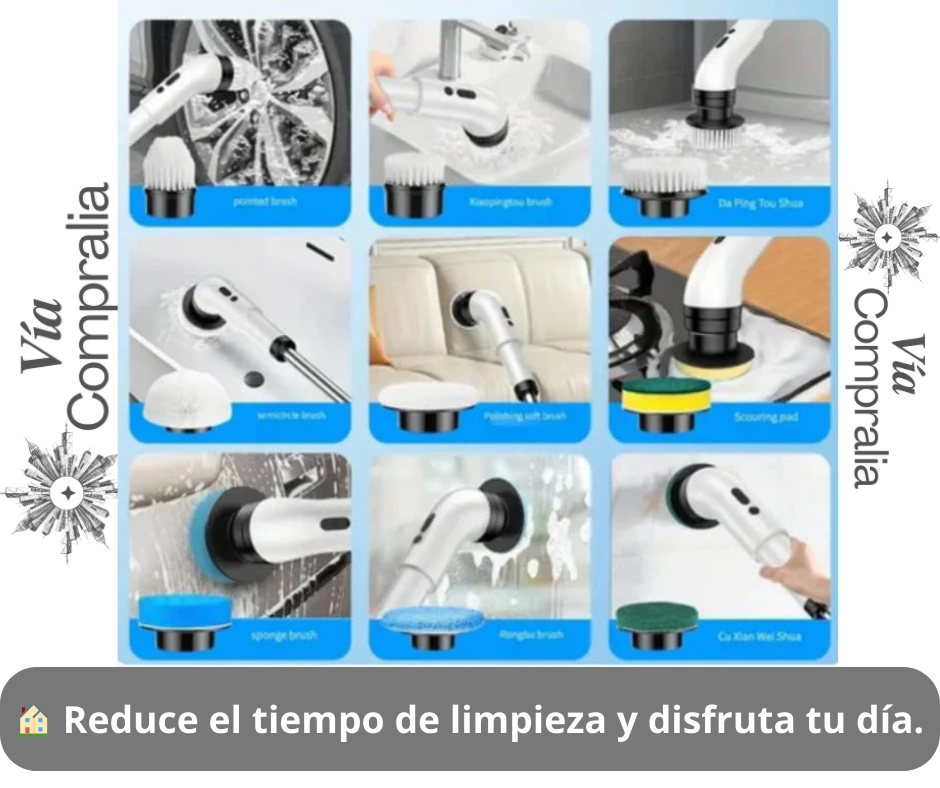 Electric DeepClean 7 en 1 - Cepillo Eléctrico Giratorio –  Limpia sin esfuerzo en minutos