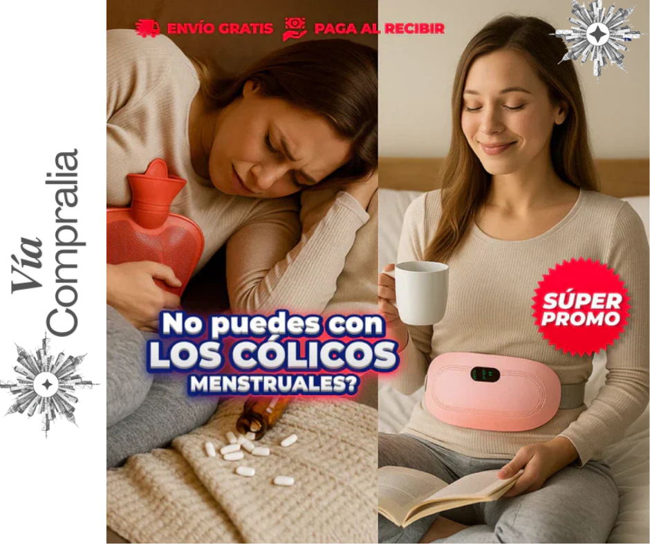 💆‍♀️💞Cinturón Térmico – Alivia Cólicos Menstruales –Alivio Seguro y Rápido Cada Mes