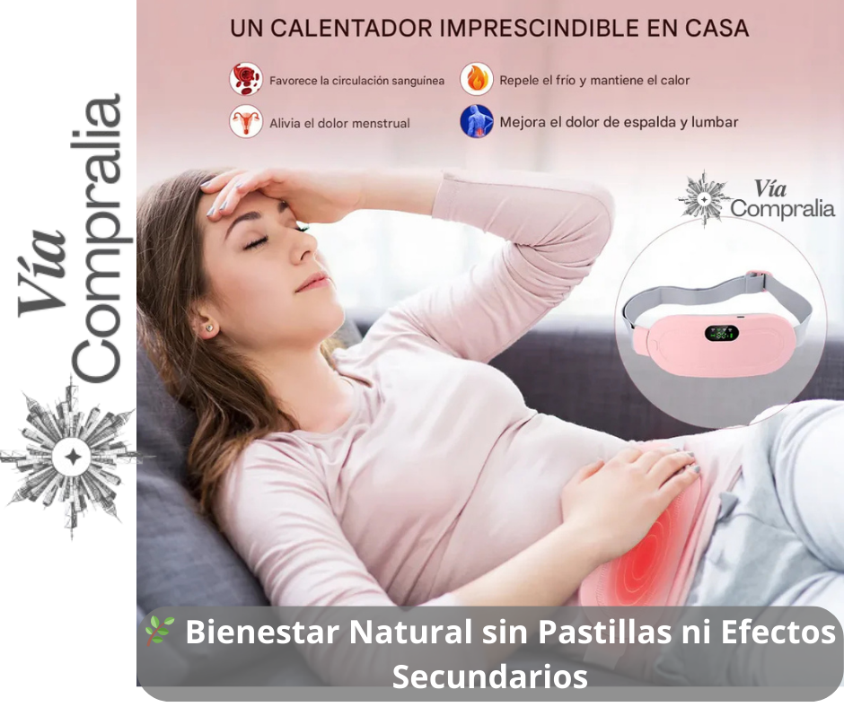 💆‍♀️💞Cinturón Térmico – Alivia Cólicos Menstruales –Alivio Seguro y Rápido Cada Mes