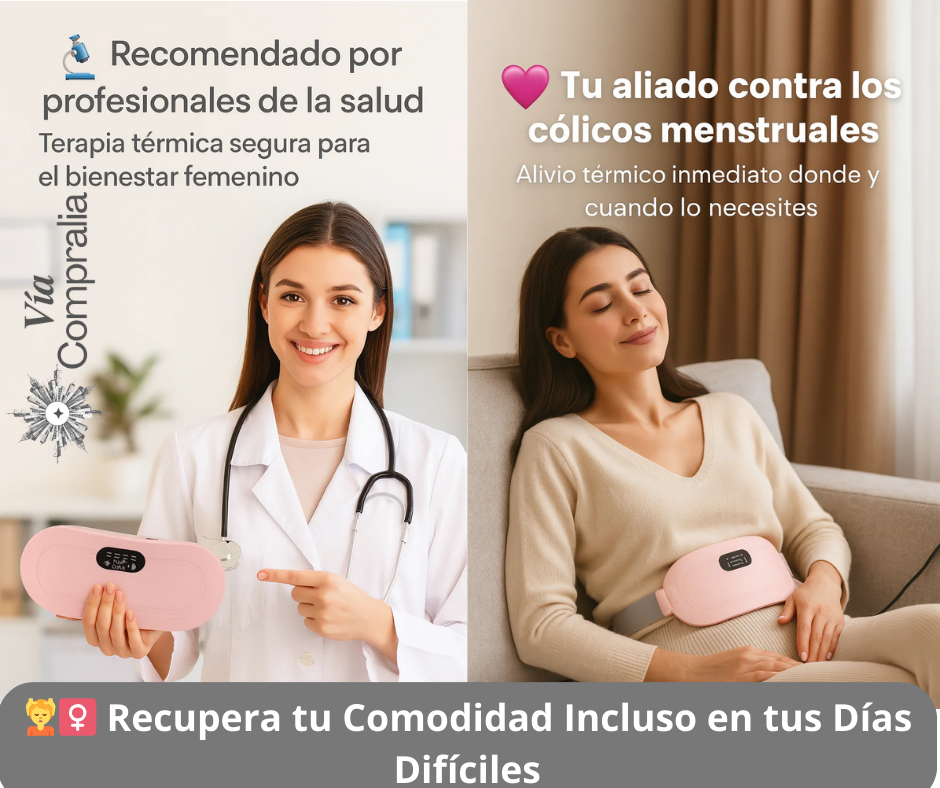 💆‍♀️💞Cinturón Térmico – Alivia Cólicos Menstruales –Alivio Seguro y Rápido Cada Mes