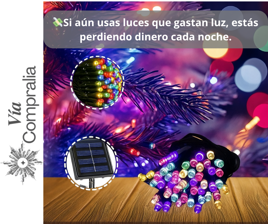 💡🎄Luces LED Solares 17 Metros – Decoración Automática – Ilumina tu hogar todas las noches sin aumentar tu recibo