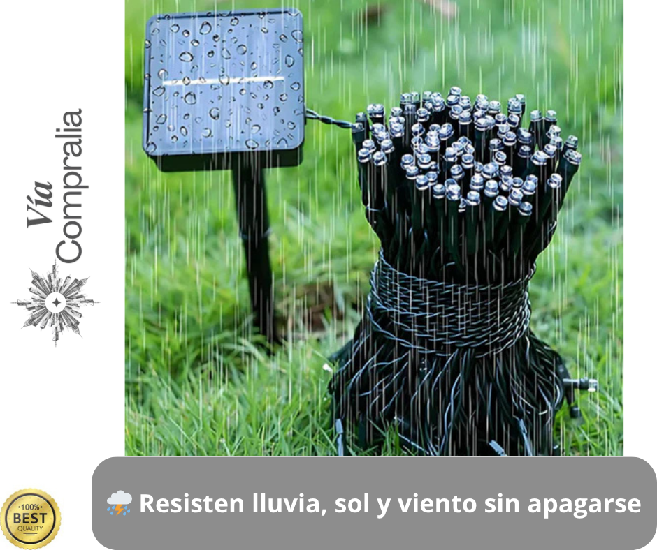 💡🎄Luces LED Solares 17 Metros – Decoración Automática – Ilumina tu hogar todas las noches sin aumentar tu recibo