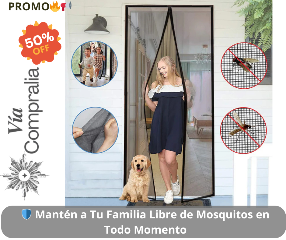 ✨AirGuard Pro – Cortina Mosquitera Magnética –Protege a Tu Familia de Picaduras y Mejora el Confort al Instante