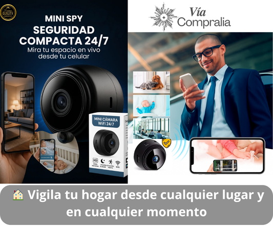 👀Mini Cámara WiFi – Vigila tu Hogar🏡 – Mantén todo seguro las 24 horas sin que nadie lo note 📱