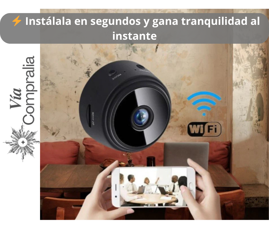 👀Mini Cámara WiFi – Vigila tu Hogar🏡 – Mantén todo seguro las 24 horas sin que nadie lo note 📱