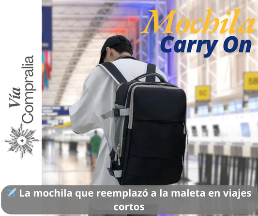 ✈️ Mochila Carry On – Organiza tu equipaje – Empaca todo y evita cargos extra en vuelos cortos