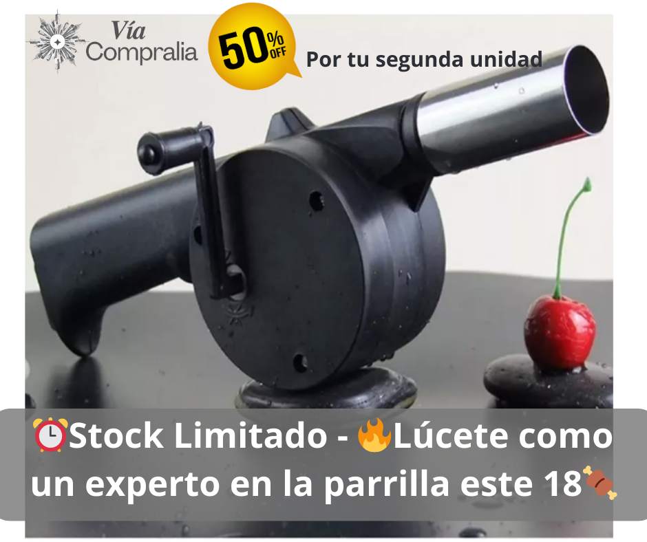 🌬️Soplador Avivador De Fuego Manual para Asado