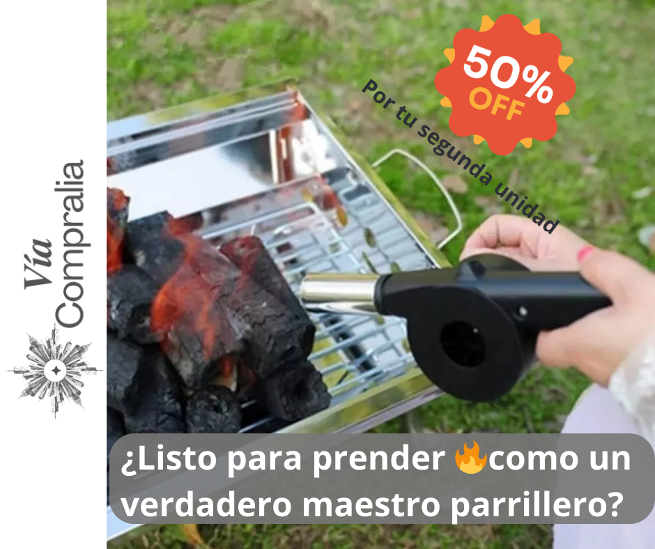 🌬️Soplador Avivador De Fuego Manual para Asado