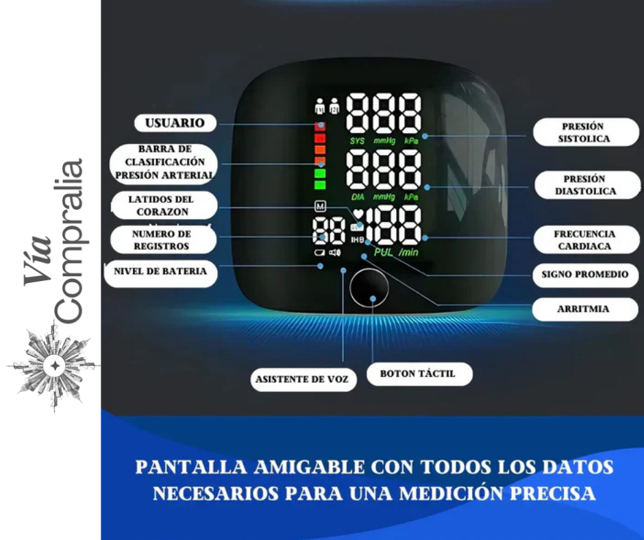 🩺Pulsómetro Smart – Mide tu Presión al Instante – Tranquilidad para Ti y tu Familia