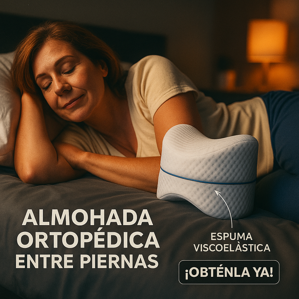 🛌 Almohada Ortopédica - Alinea Piernas y Columna - Duerme Sin Dolor Desde la Primera Noche