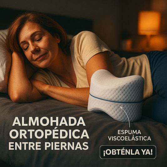🛌 Almohada Ortopédica - Alinea Piernas y Columna - Duerme Sin Dolor Desde la Primera Noche