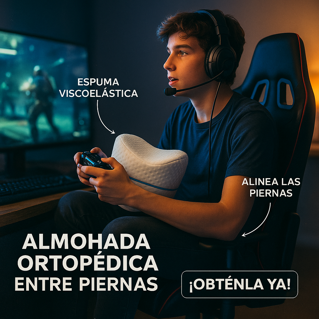 🛌 Almohada Ortopédica - Alinea Piernas y Columna - Duerme Sin Dolor Desde la Primera Noche